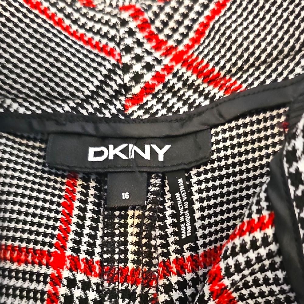 DKNY Black and Red Checkered Pants